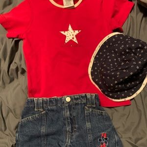 Tommy Hilfiger vintage y2k outfit set.Shirt,shorts,hat❤️